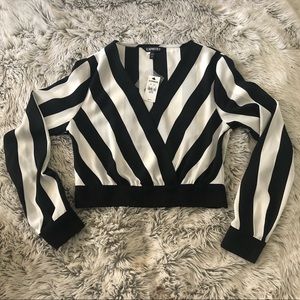 Express striped blouse NWT
